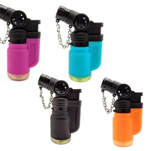 MINI ENCENDEDOR SOPLETE CATALITICO RECARGABLE c/TAPA COLORES